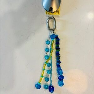 Bag Charm Keychains with Glass + Ceramic Beads